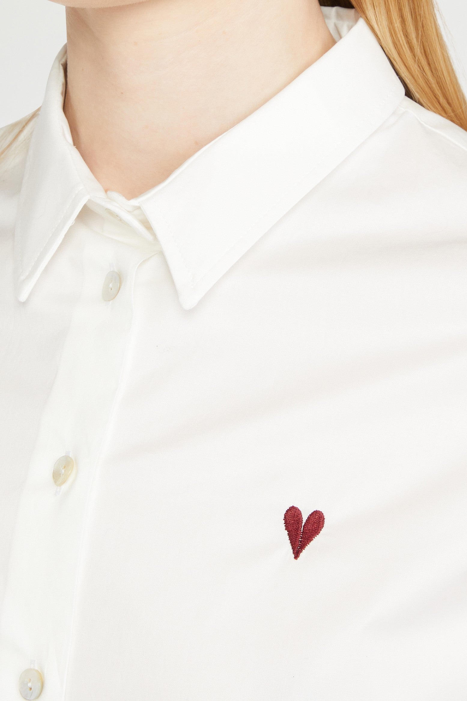 CHEMISE COTON SLIM CŒUR