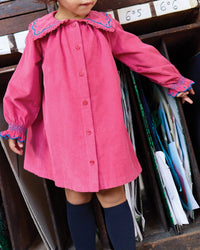 Heidi mini cotton dress - Lollipop Pink