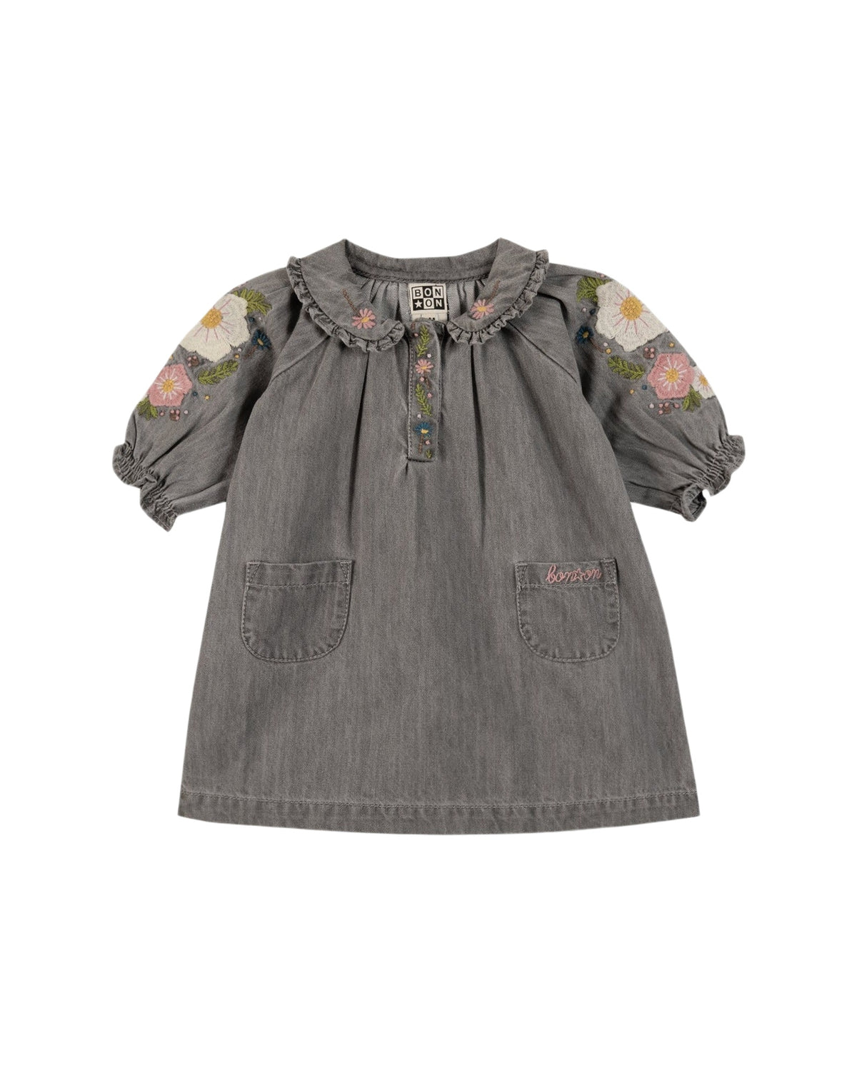 Robe Deb en coton - Chambray Gris