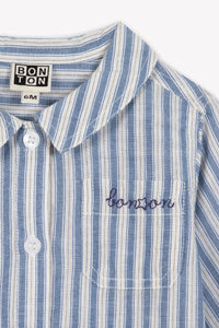Chemise Pan - Rayure Crème Et Bleu
