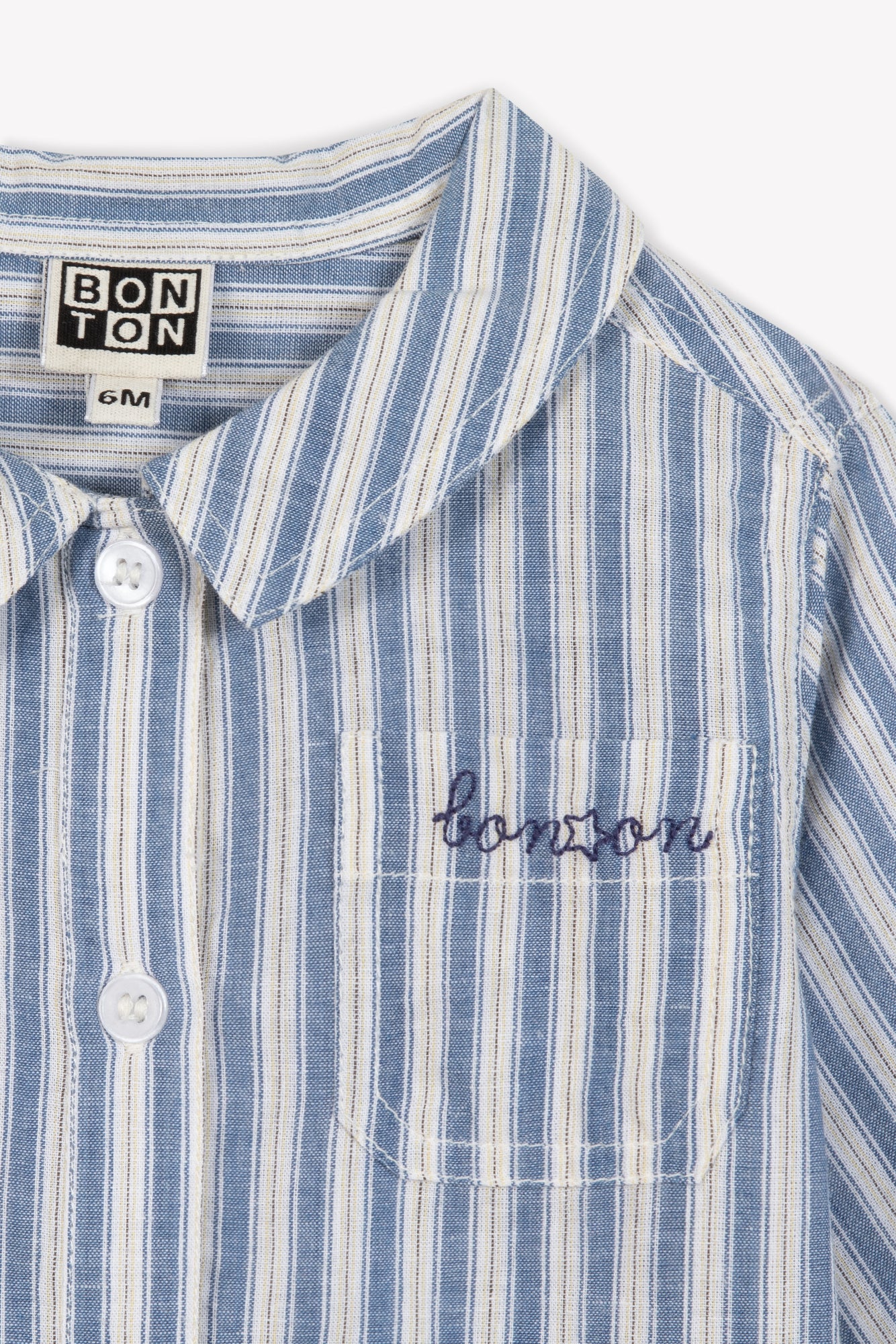 Chemise Pan - Rayure Crème Et Bleu