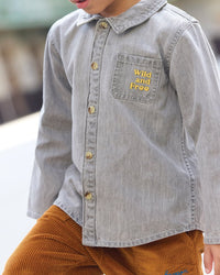 Pan cotton shirt - Grey chambray