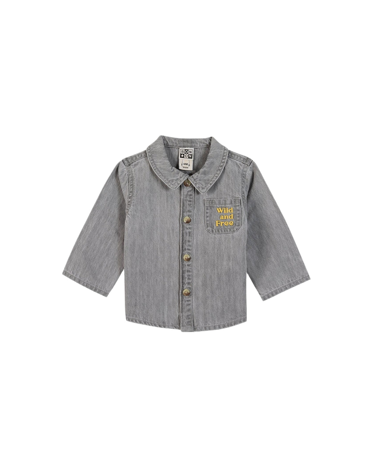 Pan cotton shirt - Grey chambray