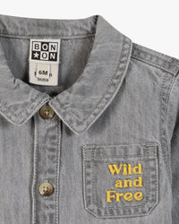 Pan cotton shirt - Grey chambray