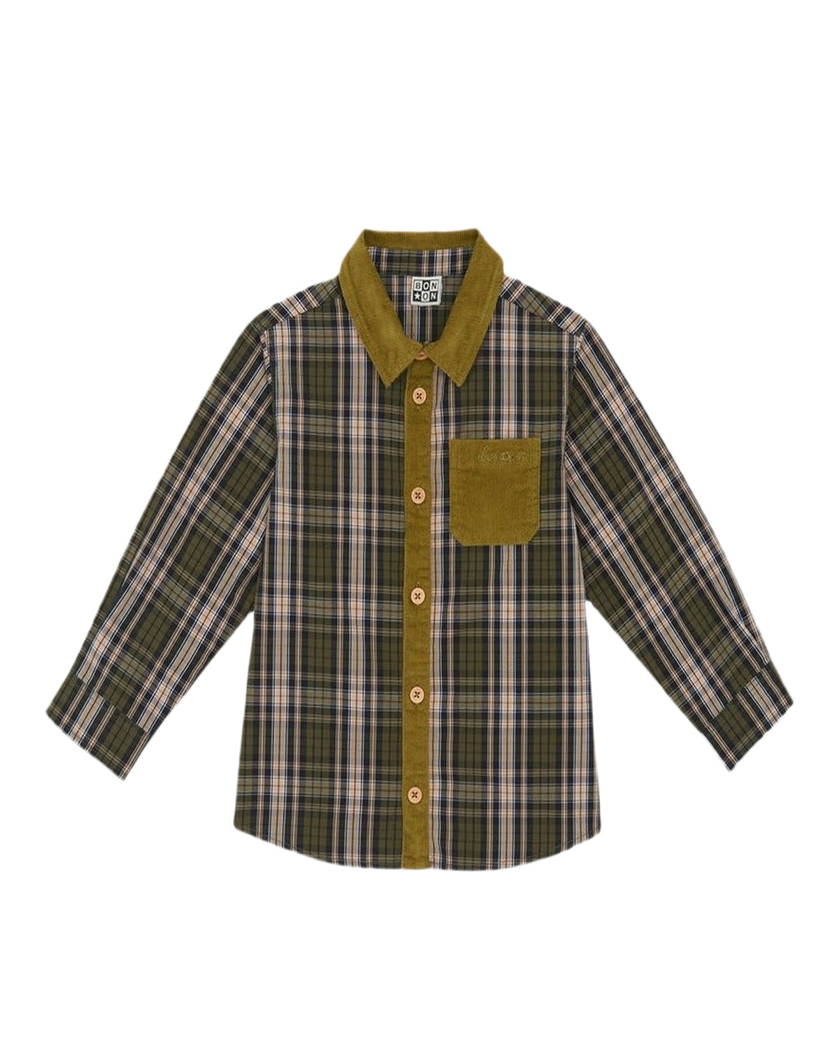 Jerry cotton shirt - Khaki checked