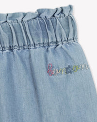 Biscot cotton trousers - Blue chambray