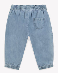 Biscot cotton trousers - Blue chambray