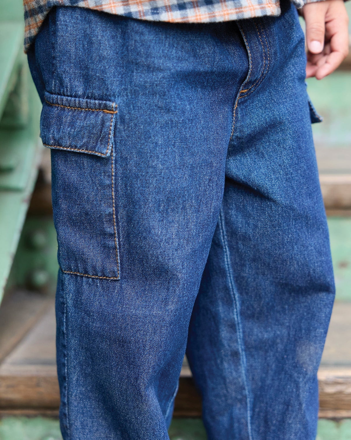 Pantalon Frog en coton - Chambray Bleu