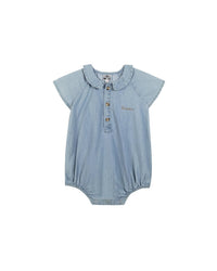 Inca cotton romper - Blue Chambray