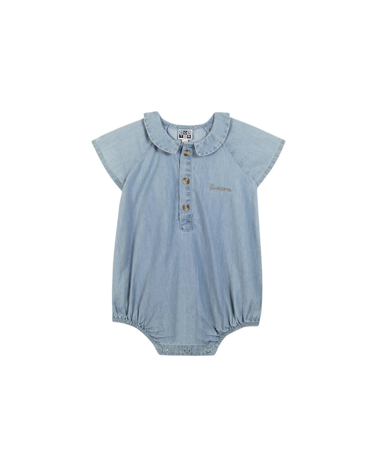 Inca cotton romper - Blue Chambray