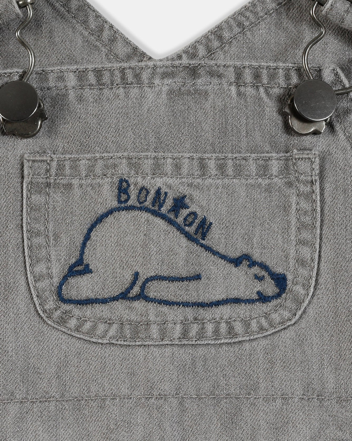 Salopette Icare en coton - Chambray Gris