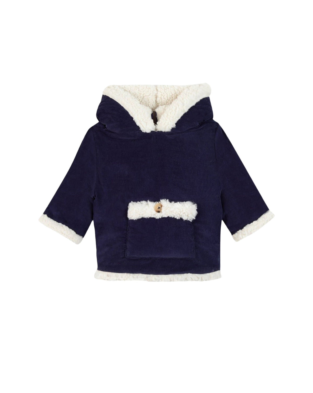 Cotton ‘Camion’ coat - Navy Bonton