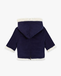 Cotton ‘Camion’ coat - Navy Bonton