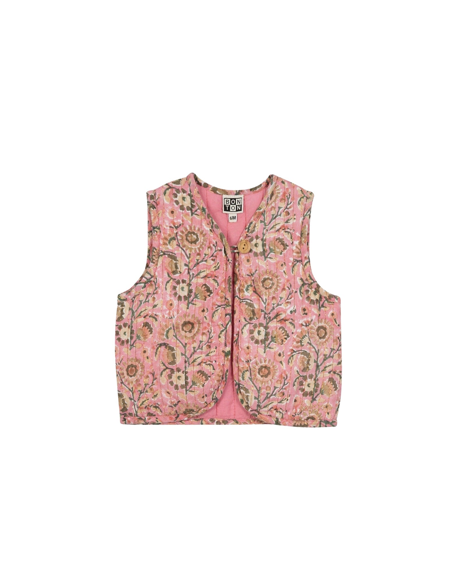 Gilet Beti - Blockprint Rose