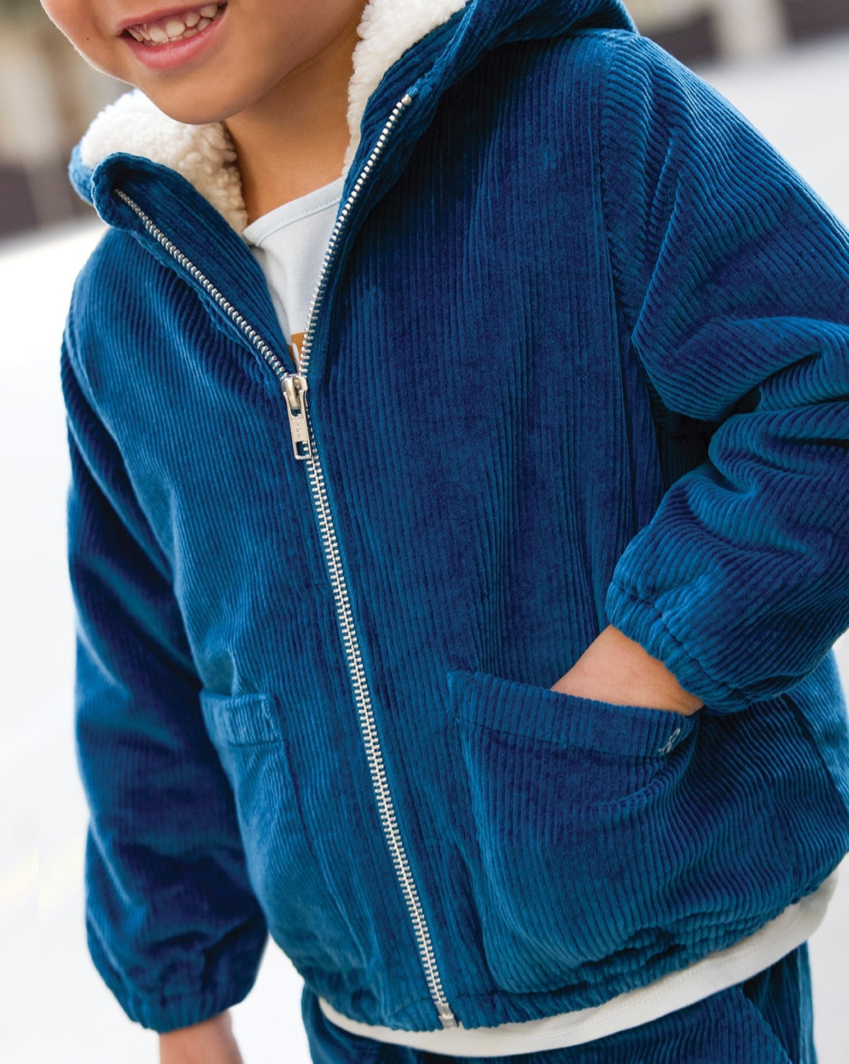 Goupilb cotton coat - Malibleu blue