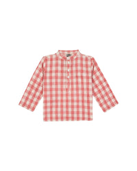 Matt Baby Cotton Shirt - Red Chequered