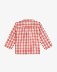 Matt Baby Cotton Shirt - Red Chequered