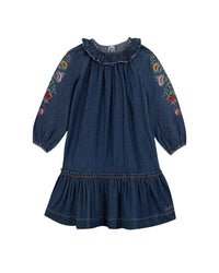 Robe Daria en coton - Chambray Foncé