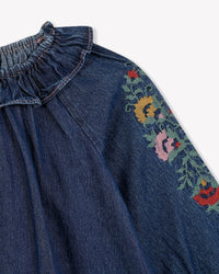 Robe Daria en coton - Chambray Foncé