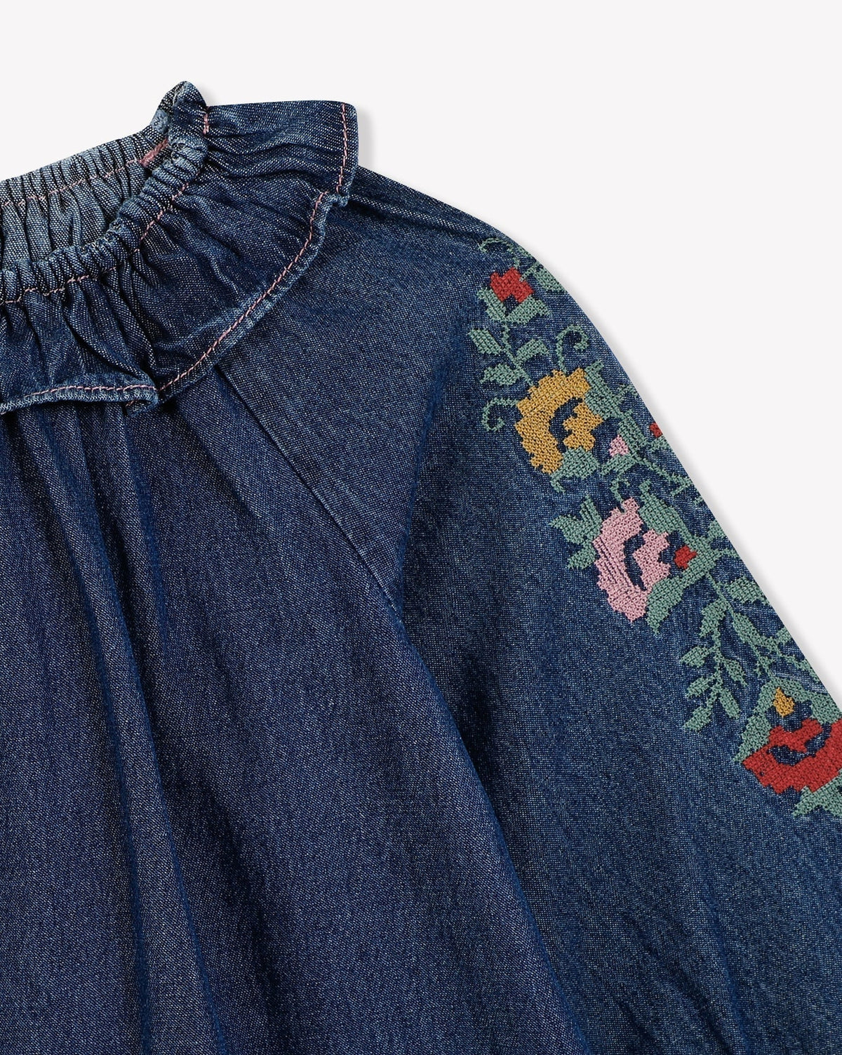 Robe Daria en coton - Chambray Foncé