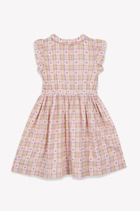 Robe Greta - Carreau Bouton De Rose