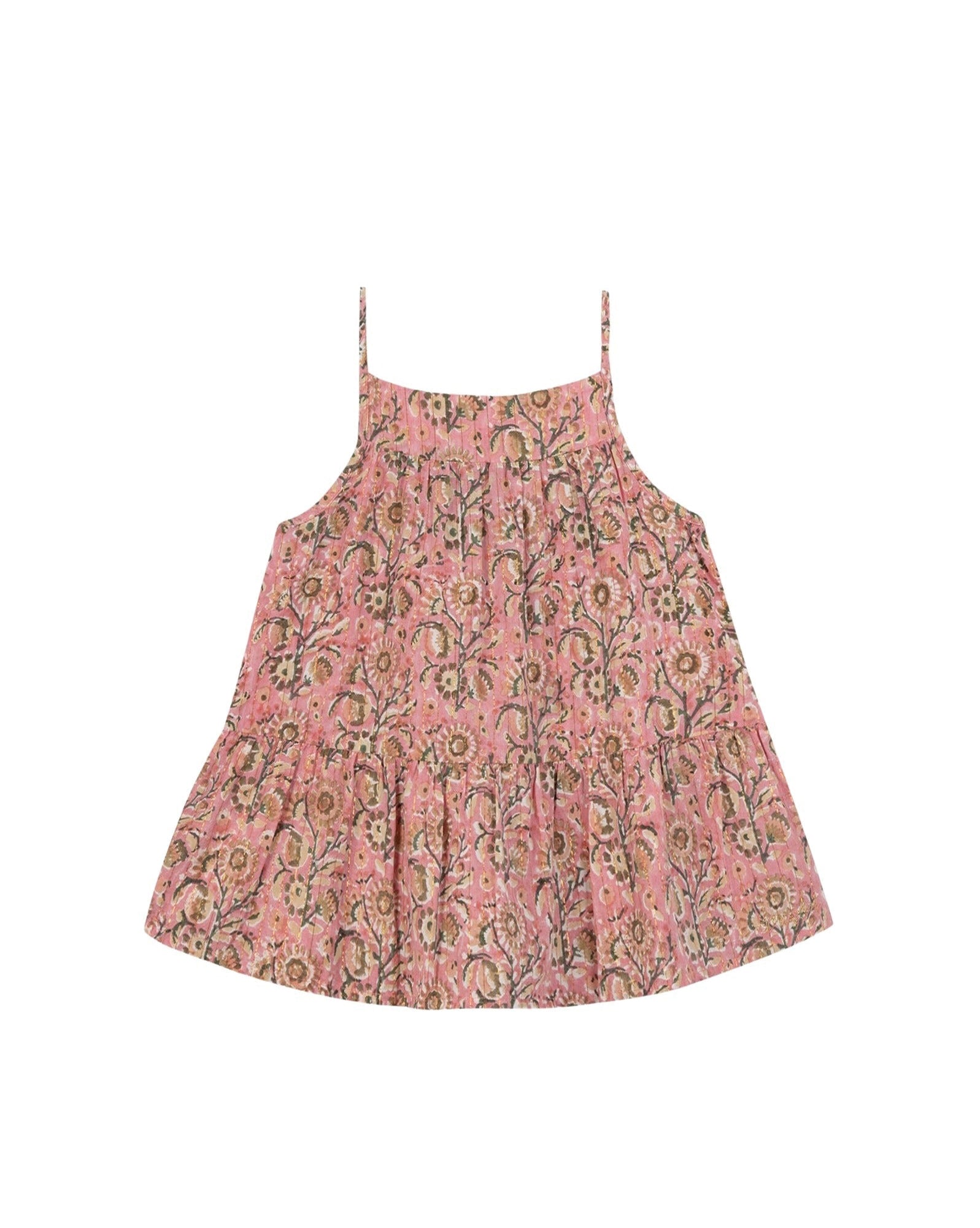 Caly Top - Blockprint Rose