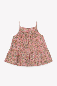 Caly Top - Blockprint Rose