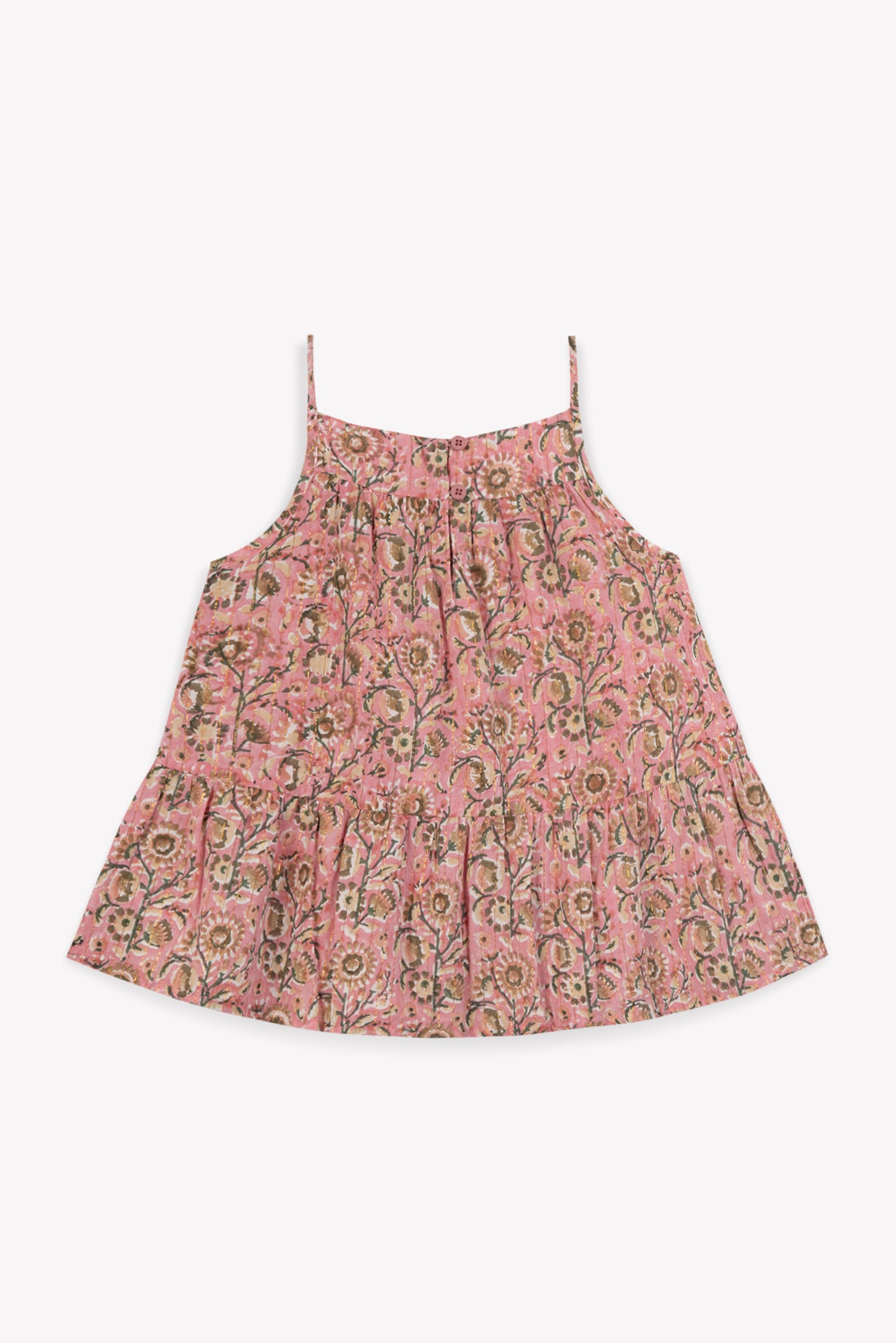 Caly Top - Blockprint Rose