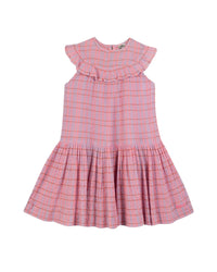 Robe Eglantine en coton - Carreau Parme