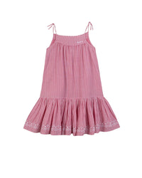 Robe Violette - Rayure Rose Elo