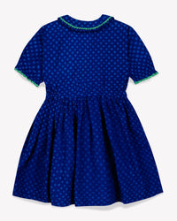 Robe Georgia en coton - Pois Bleu
