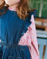 Robe Judith en coton - Chambray Bleu