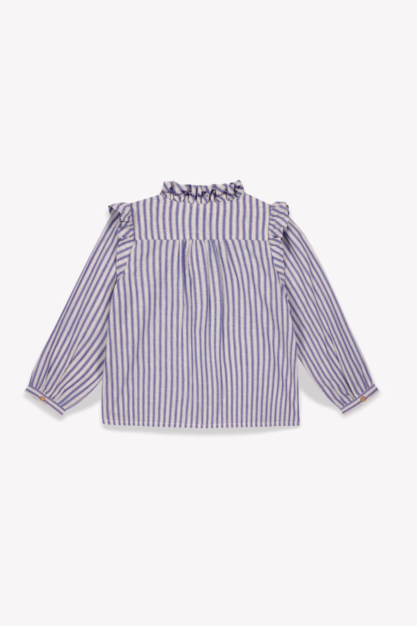 1qty NEW / Polo - Cream and Blue Stripe