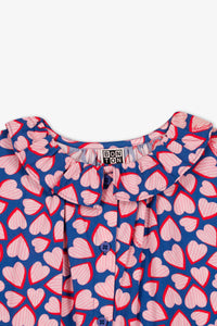 Blouse Avril - Imp Coeur Bleu