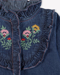 Blouse Priscill en coton - Chambray Foncé