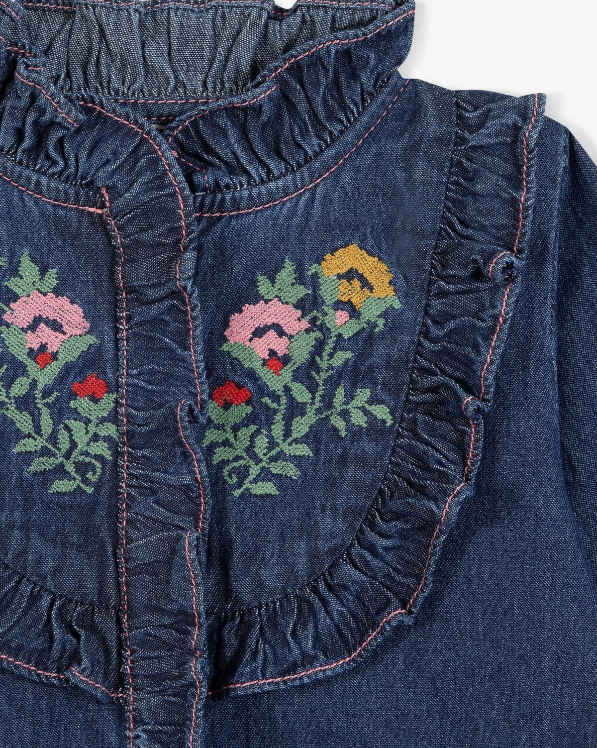 Blouse Priscill en coton - Chambray Foncé