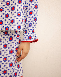 Floriane cotton blouse - Faïence print