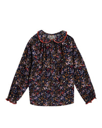 Fig-print cotton blouse - October Flower