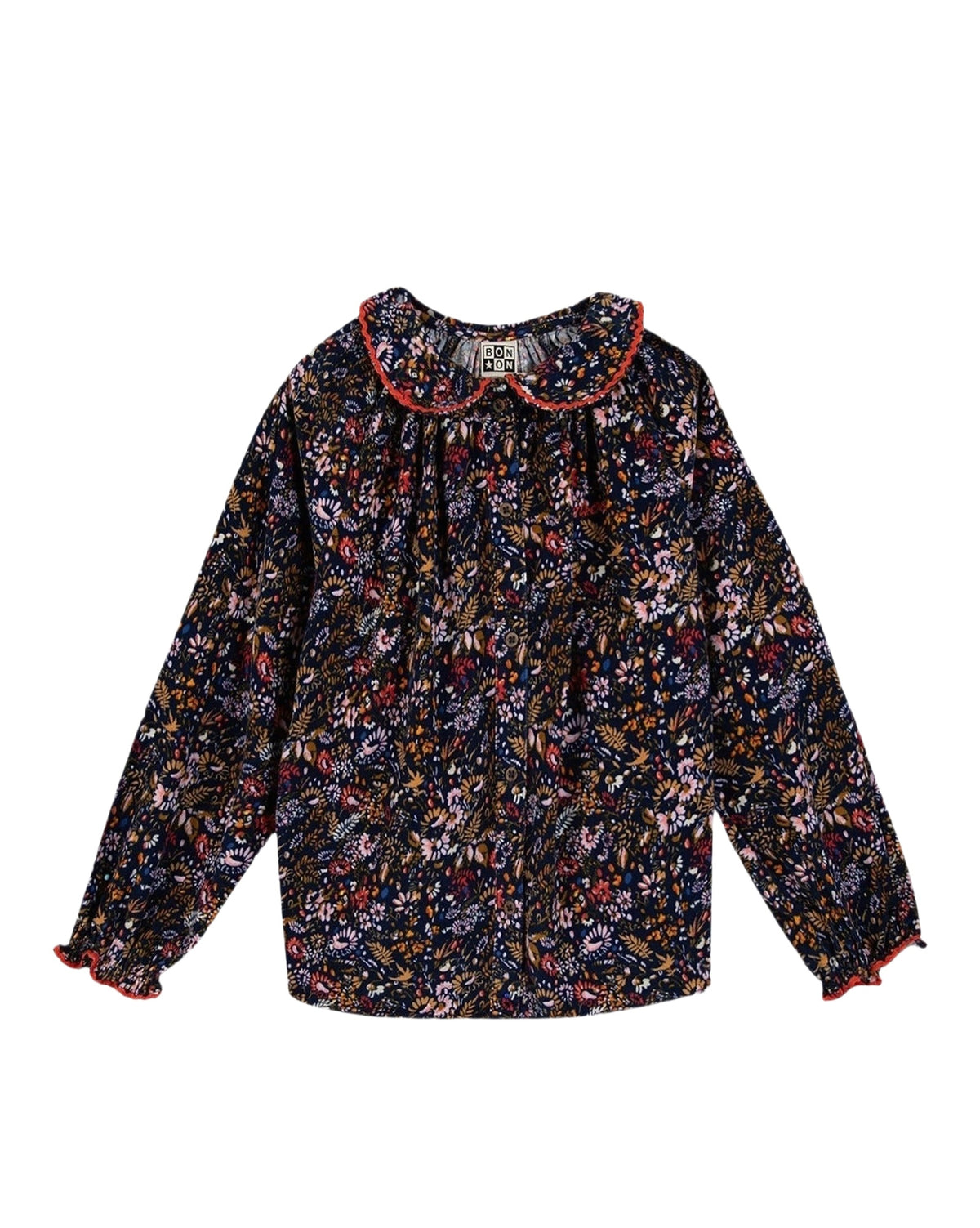 Fig-print cotton blouse - October Flower