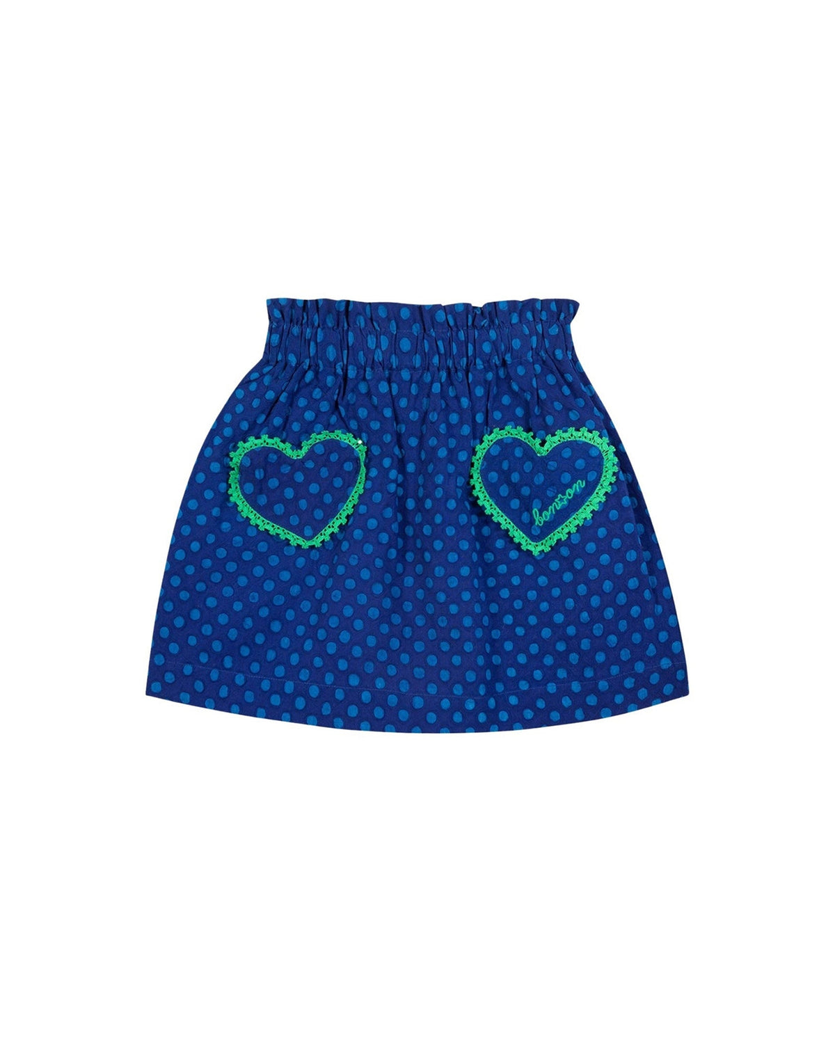 Douchka cotton skirt - Blue polka dots