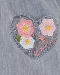 Douchka cotton skirt - Grey chambray