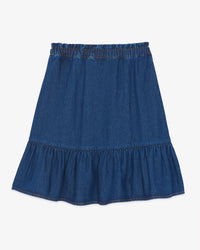 Denon cotton skirt - Blue chambray