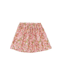 Raspberry skirt - Edelweiss flowers