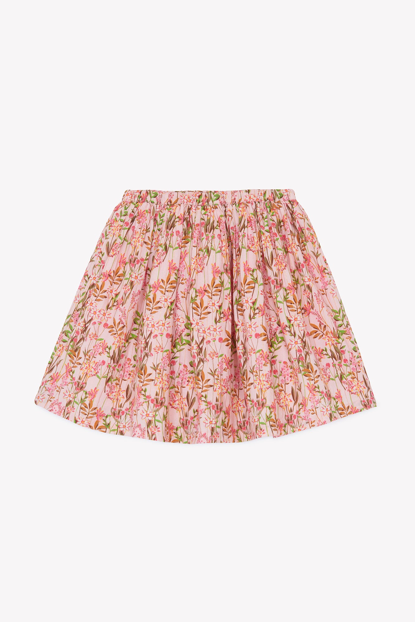 Raspberry skirt - Edelweiss flowers