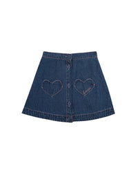 India Skirt - Dark Chambray