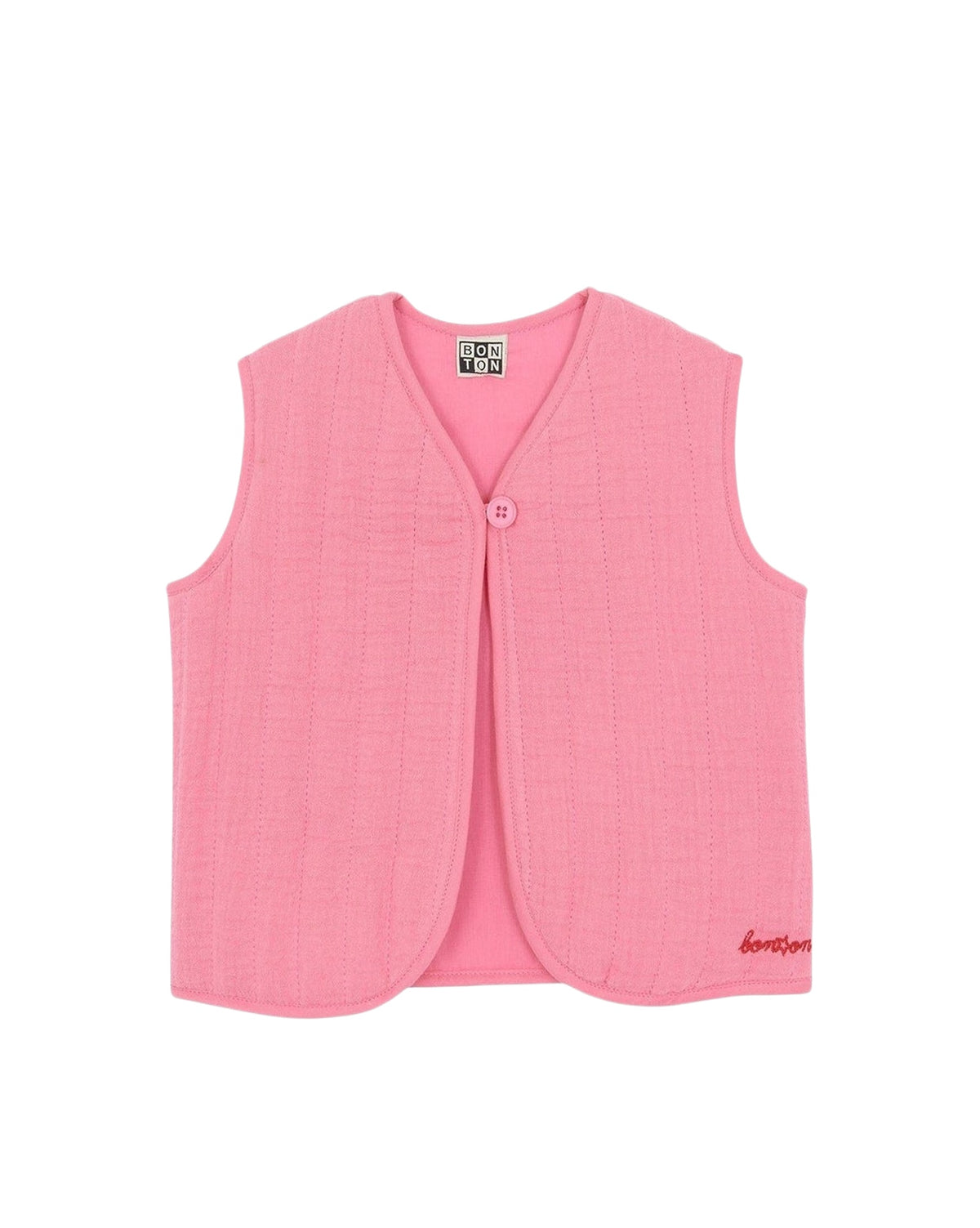 Veston Beti sans manches en coton - Pink Loulou