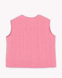 Veston Beti sans manches en coton - Pink Loulou