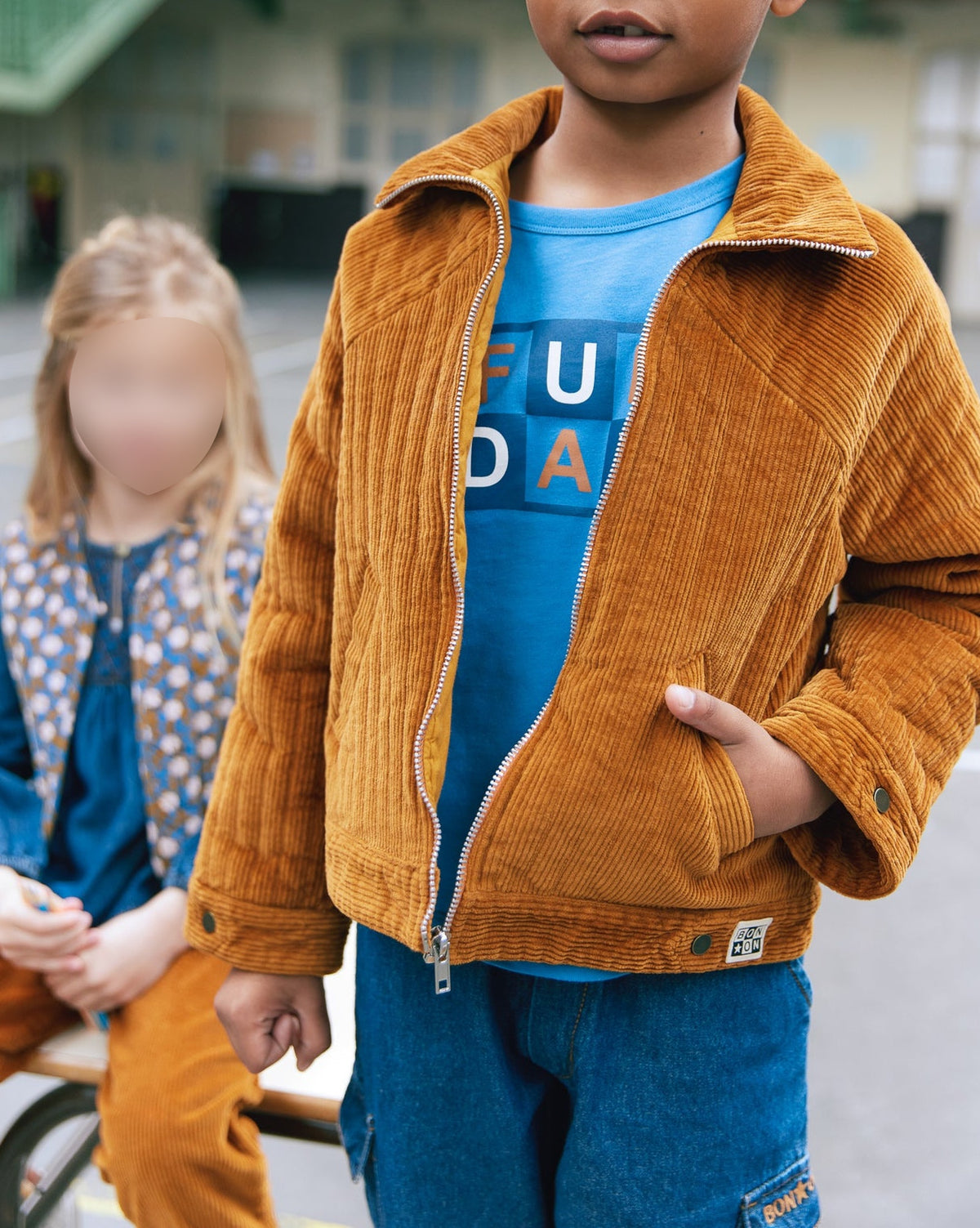 Jules cotton coat - Brown Teddy Bear