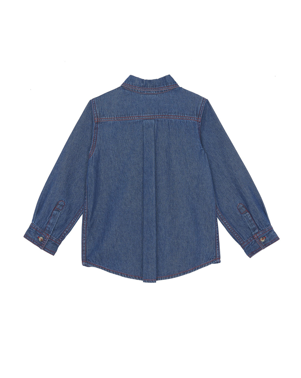 Paname cotton embroidered shirt - Raw Denim
