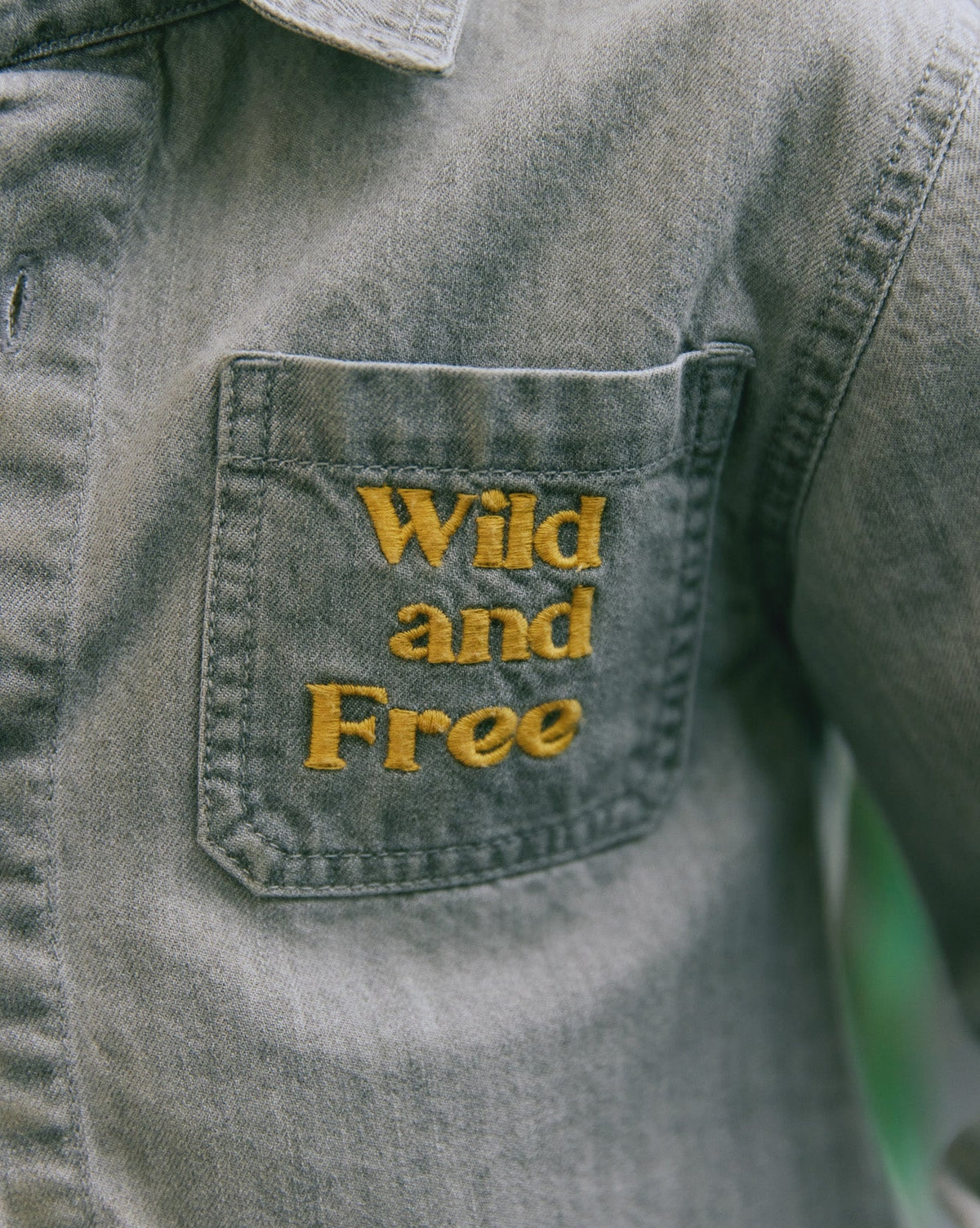 Paname cotton shirt - Grey chambray